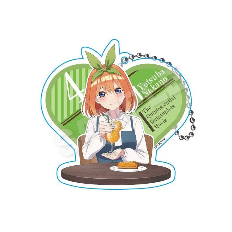 The Quintessential Quintuplets Movie Stella Notes Acrylic Key Chain Nakano Yotsuba Lunch Date Ver.