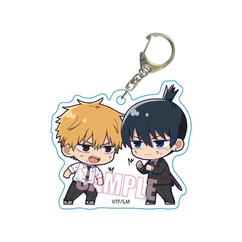 Chainsaw Man Bell House Petit Memo! Acrylic Key Chain Denji & Hayakawa Aki