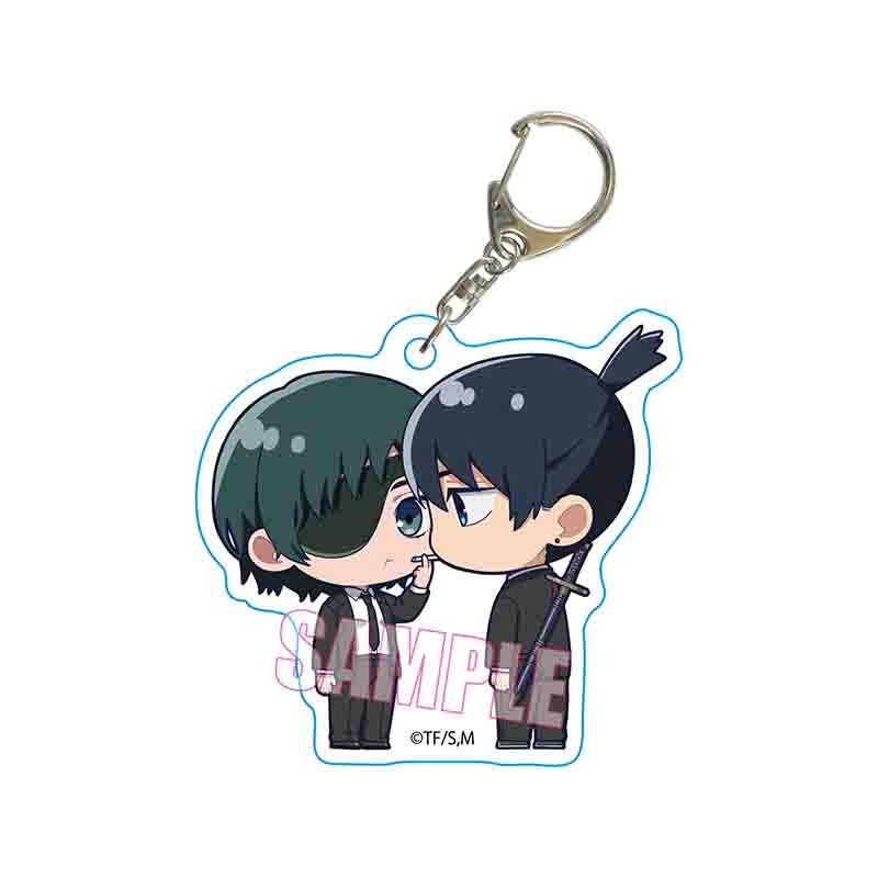 Chainsaw Man Bell House Petit Memo! Acrylic Key Chain Himeno & Hayakawa Aki