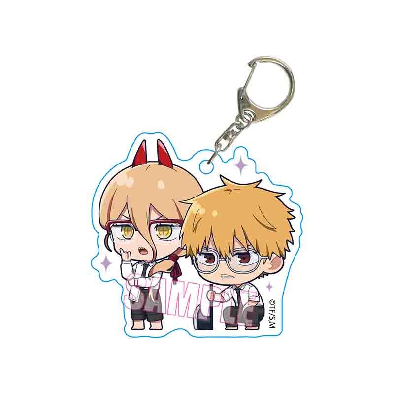 Chainsaw Man Bell House Petit Memo! Acrylic Key Chain Power & Denji