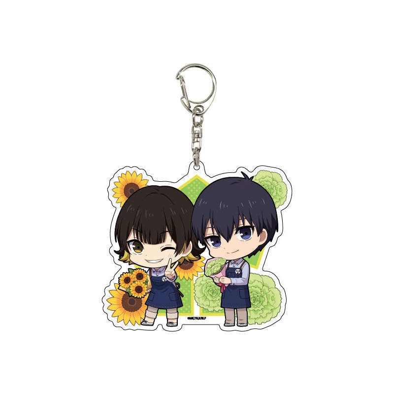 Blue Lock A3 Deka Acrylic Key Chain 05 Flower Ver. Design A (Mini Character Illustration)