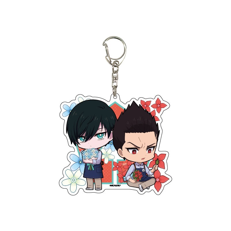 Blue Lock A3 Deka Acrylic Key Chain 07 Flower Ver. Design C (Mini Character Illustration)