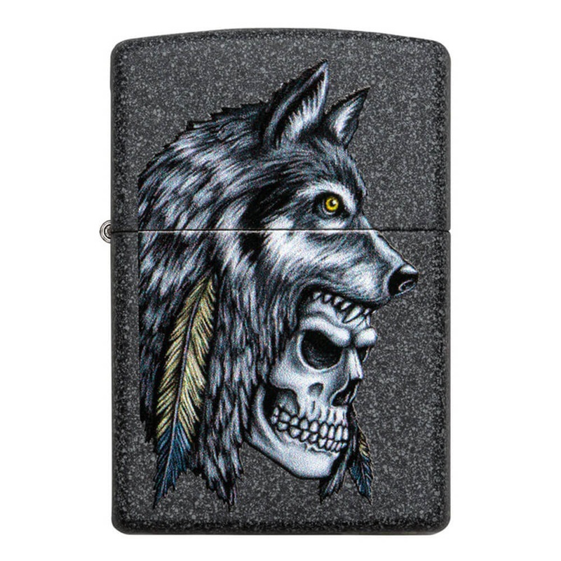 Brique du crne de loup de pierre de fer zippo
