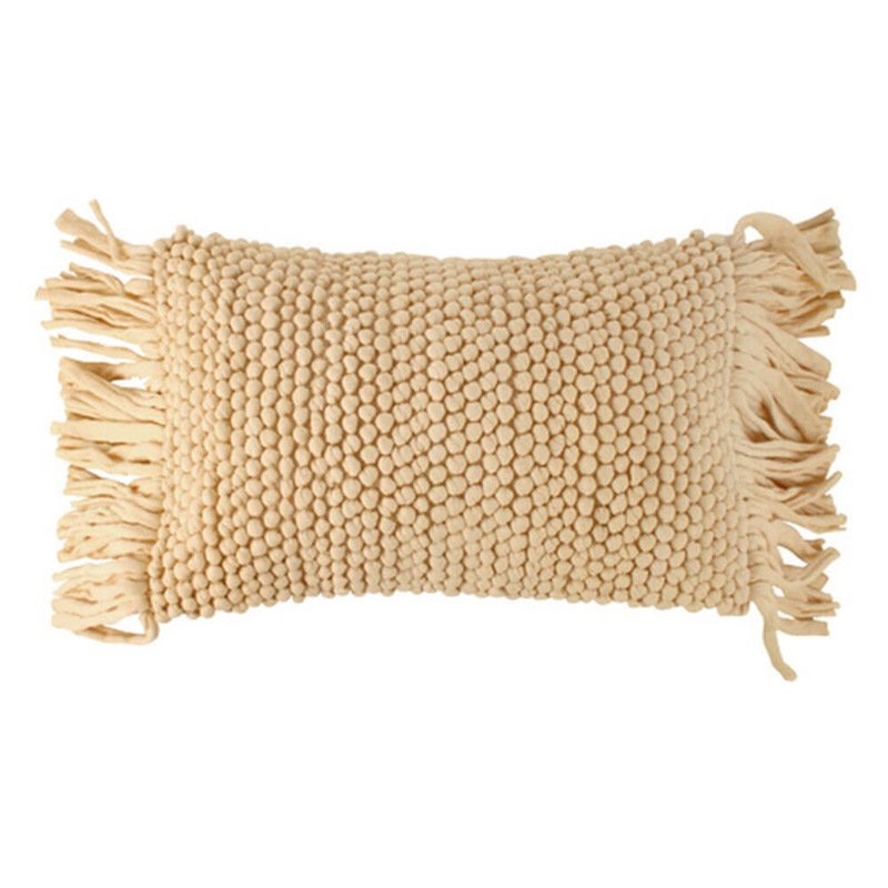 Coussin de pompom en coton verridaro avec remplissage (50x30 cm)