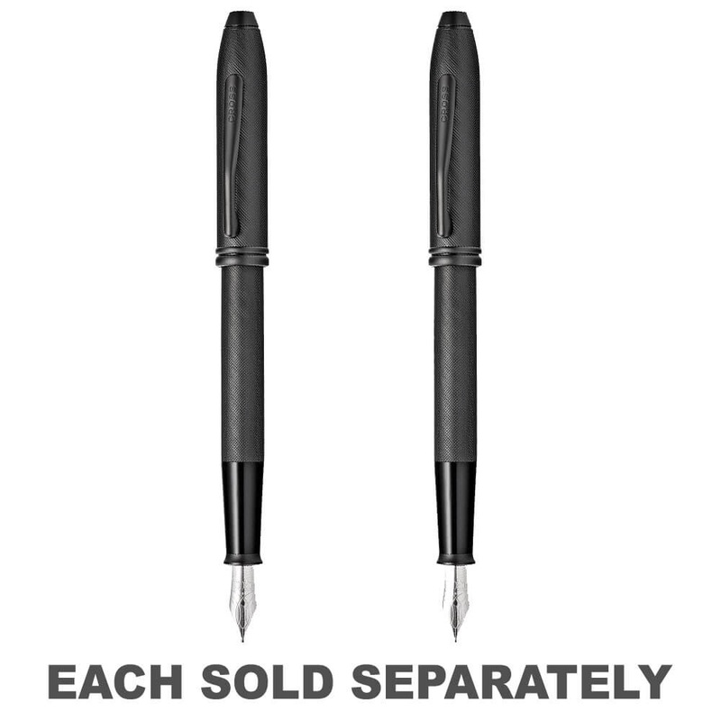Townsend Black Microknurl & Matte Black Fountain Pen